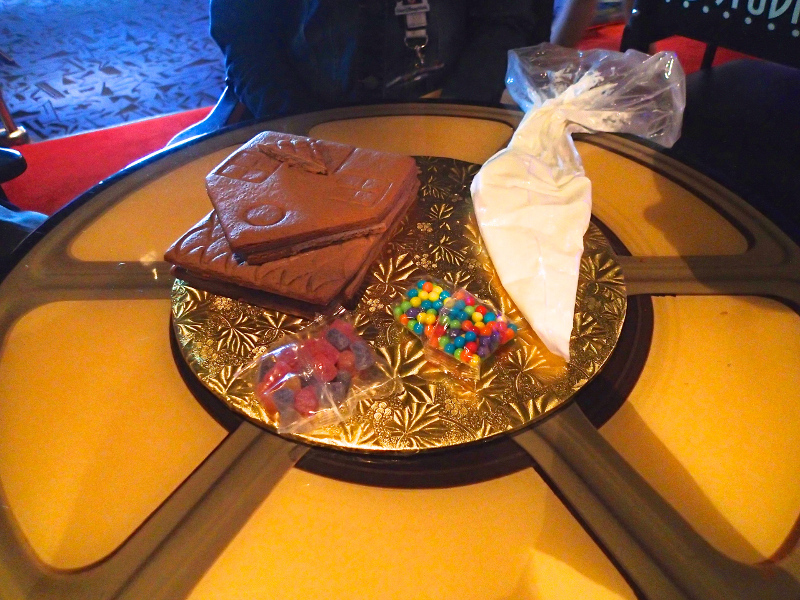 Gingerbread house making on a Disney cruise