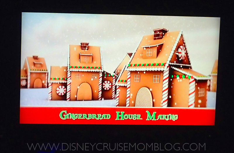 Gingerbread house making on a Disney cruise