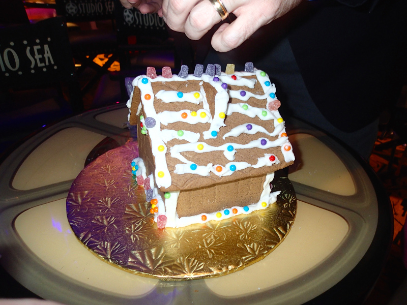 Gingerbread house making on a Disney cruise