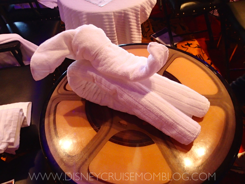 Towel folding class on the Disney Wonder