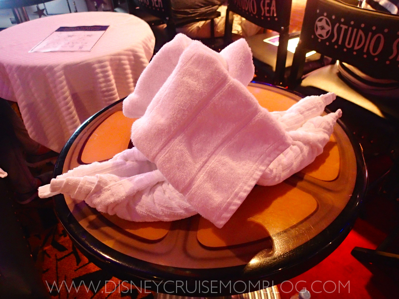 Towel folding class on the Disney Wonder