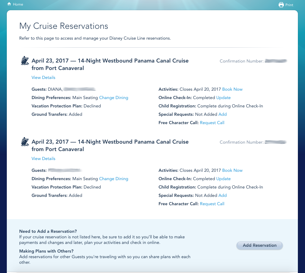 Disney cruise online check-in