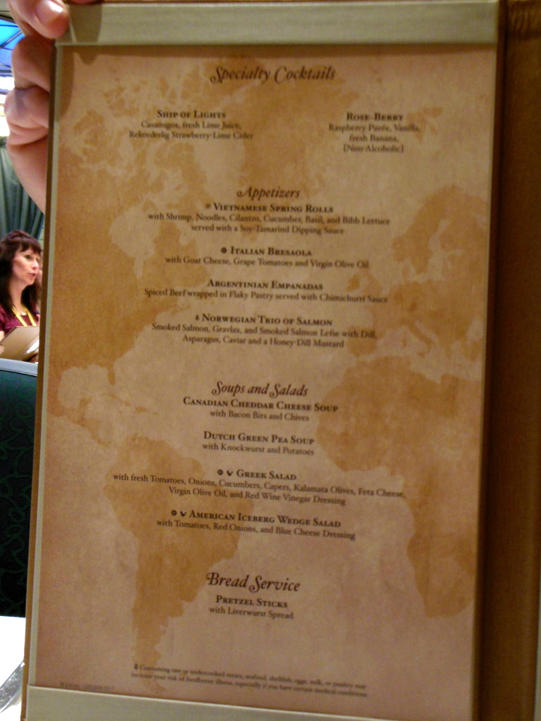 Disney cruise world of flavor menu