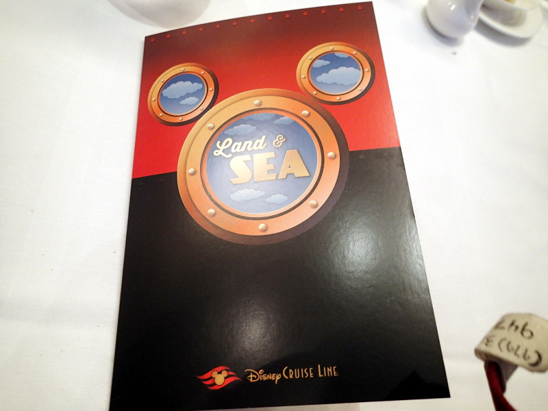 Disney Cruise Land and Sea Menu