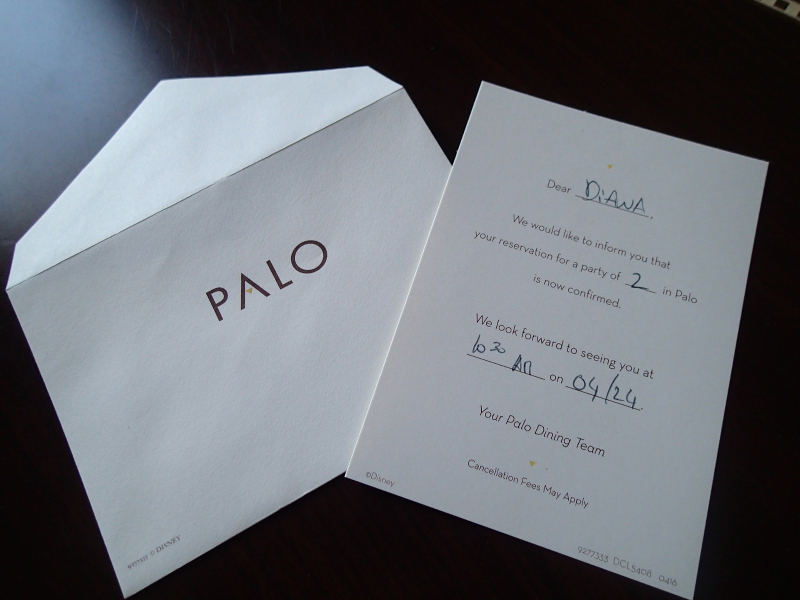 Disney cruise Palo brunch