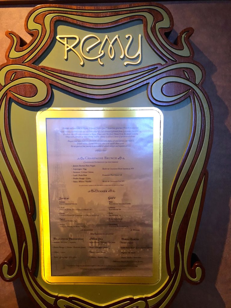 Remy Brunch Disney Cruise