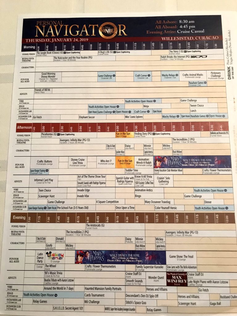 Disney Wonder Southern Caribbean Trip Report