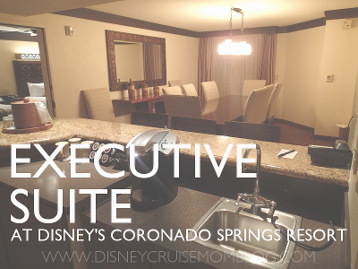 A look inside of an executive suite from our stay at Disney's Coronado Springs Resort.