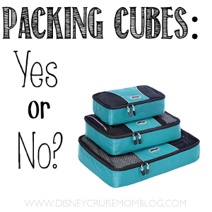 Packing cubes for my next Disney cruise: yes or no?
