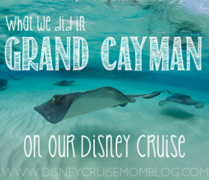 Our visit to Stingray City when we went to Grand Cayman on our Disney Cruise.