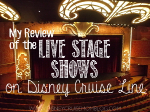 All about the live stage shows on Disney Cruise Line