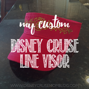 My custom Disney Cruise Line visor