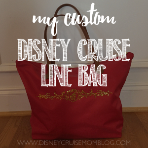 My custom Disney Cruise Line bag