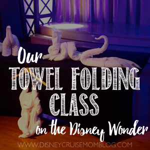 Towel folding class on the Disney Wonder