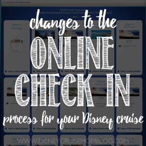 Disney cruise online check in