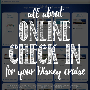 Disney cruise online check-in