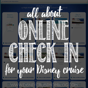 Disney cruise online check-in